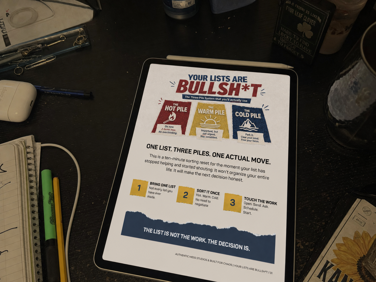 Your Lists Are Bullsh*t | Three-Pile System for ADHD Task Prioritization