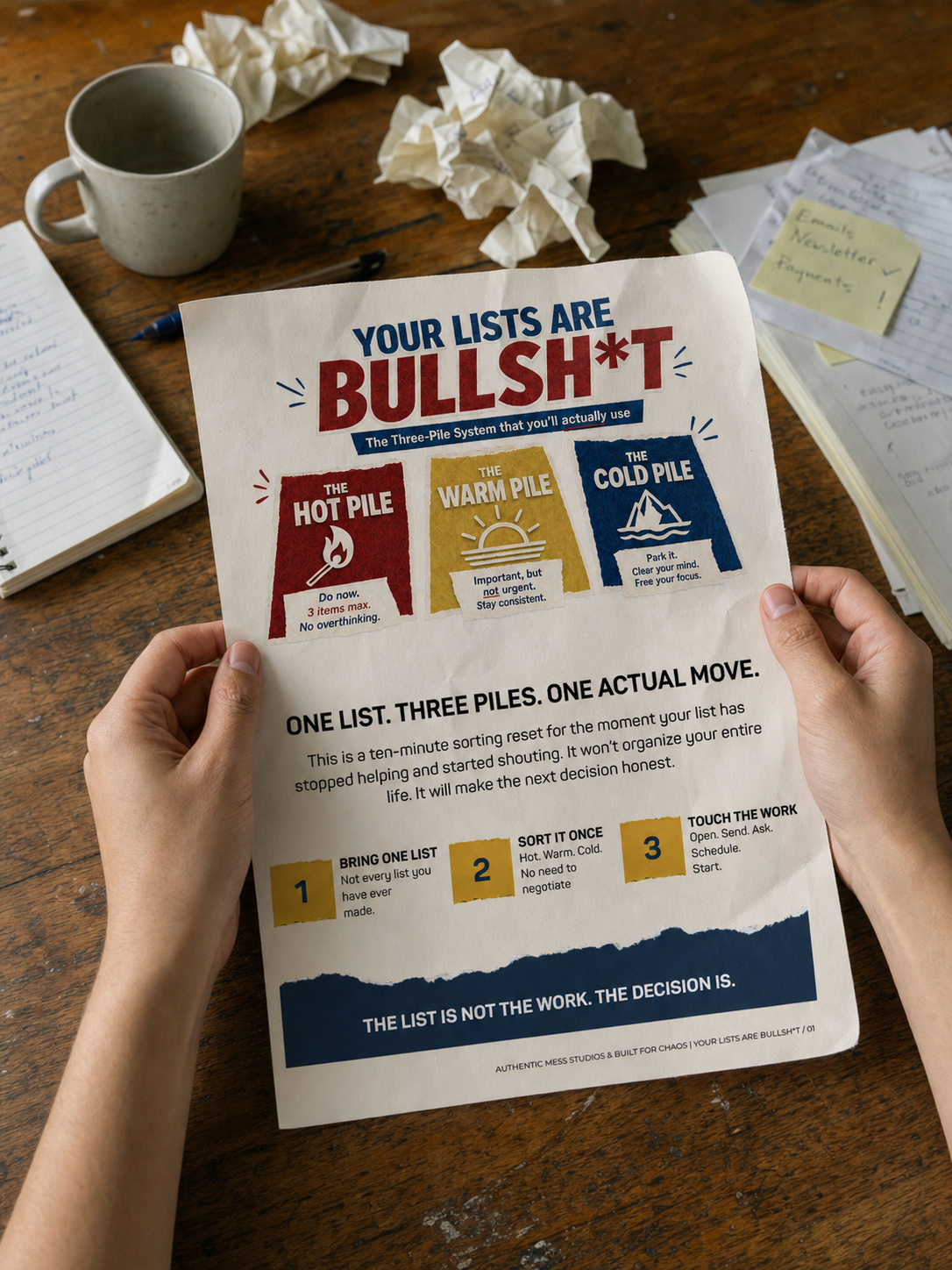 Your Lists Are Bullsh*t | Three-Pile System for ADHD Task Prioritization