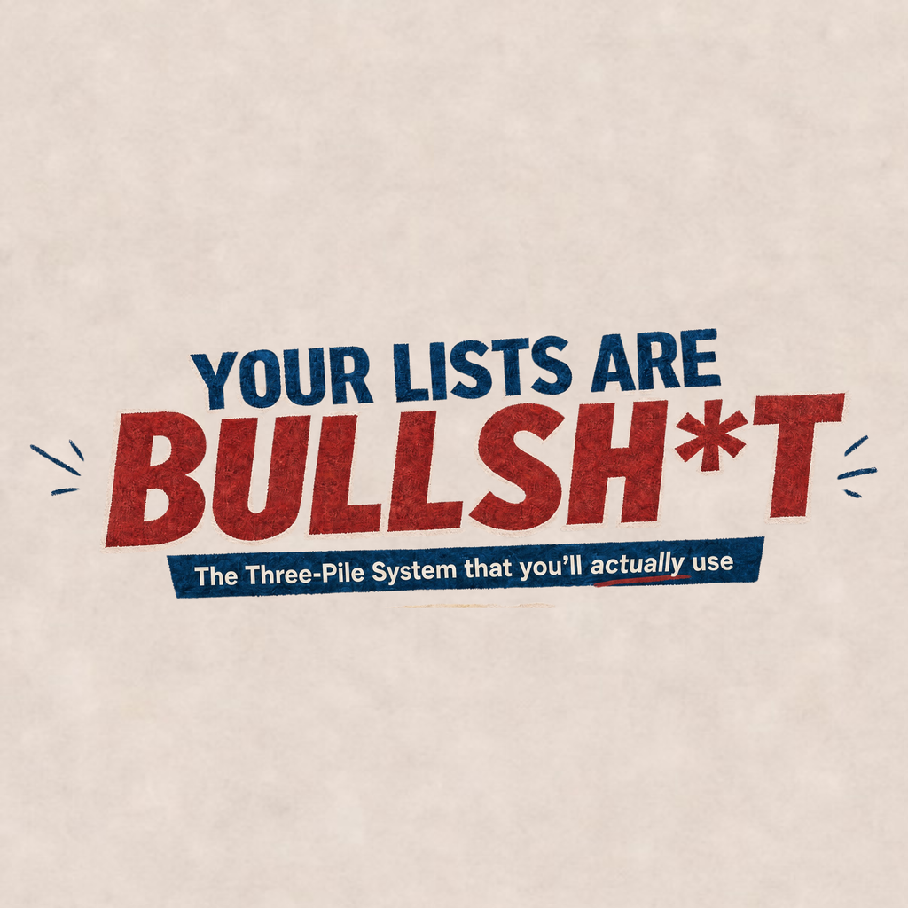 Your Lists Are Bullsh*t | Three-Pile System for ADHD Task Prioritization